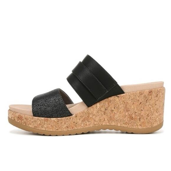 Dr. Scholl’s Cali Vibe Black Cork Wedge Sandals Women’s Size 8.5 Summer Style - Picture 5 of 16